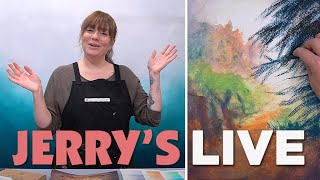 Jerrys LIVE Episode JL320 Landscape Using WaterSoluble Pastels [upl. by Llebyram209]