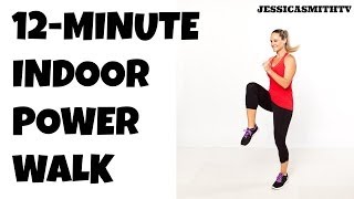 12Minute Fat Burning Power Walk Home Workout [upl. by Kendyl]