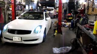 Infiniti G35 HKS Exhaust  Berk HFC LOUD [upl. by Adnomar]