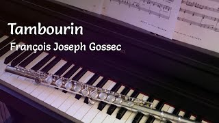 François Joseph Gossec  Tambourin flute and piano [upl. by Stargell]