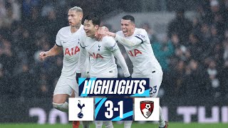 TOTTENHAM HOTSPUR 31 BOURNEMOUTH  PREMIER LEAGUE HIGHLIGHTS  NEW YEARS EVE WIN [upl. by Leede]