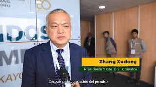 Zhang Xudong gerente de Chinalco Perú informó sobre los avances de la ampliación Toromocho [upl. by Yerkovich]