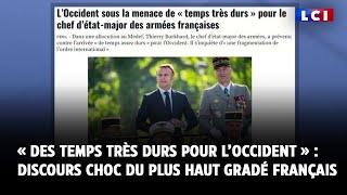 « Des temps très durs pour l’Occident »  discours choc du plus haut gradé français [upl. by Bette-Ann114]