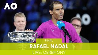 Mens Singles Ceremony  Rafael Nadal v Daniil Medvedev F  Australian Open 2022 [upl. by Gnehc]