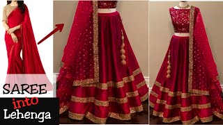 DIY How to Make Lehenga लेहंगा in 10 minutes [upl. by Enialem803]