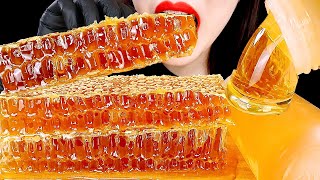 ASMR RAW HONEYCOMB HONEY JELLY 벌집꿀 꿀젤리 먹방 MUKBANG EATING SOUNDS 咀嚼音ハニカム  ZOEY ASMR [upl. by Blau]