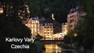 Karlovy Vary Czech Republic in the evening September 6 2024 [upl. by Kettie]