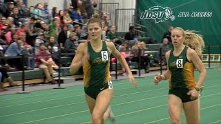 NDSU Womens Track amp Field Amy Andrushko Breaks School Record in 1000 meters [upl. by Oilla]