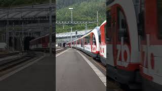 📸🚞 Panorama Express durchfährt den Bahnhof Hergiswil shorts [upl. by Charissa]