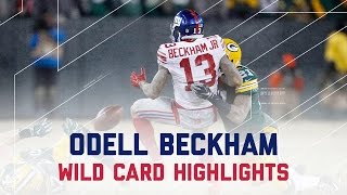 Odell Beckhams Rough Day in Green Bay  Giants vs Packers  NFL Wild Card Player Highlights [upl. by Chapen538]