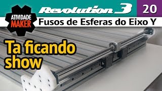 20 CNC Router Caseira REVOLUTION 3  Montando os Fusos de Esferas do Eixo Y [upl. by Nagiam916]