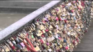 Raw Tourists Lock Love on Paris Bridge [upl. by Aina]