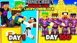 100 Days on ONE LUCKY BLOCK in Hardcore Minecraft 😰 [upl. by Harlin934]