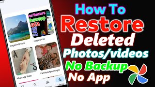 How To Restore DELETED Photos And Videos In 2022  Recover Permanently DELETED Photos Videos In 2022 [upl. by Gwen]