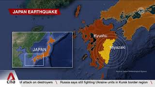 Authorities in Japan issue alert for quotmegaquakequot after quake strikes Kyushu [upl. by Ahsienroc560]