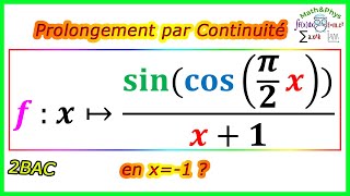 Continuité dune Fonction  Prolongement par Continuité  2bac SM Sex  Exercice 3 [upl. by Oiramel790]