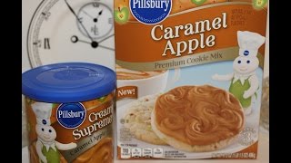 Making Pillsbury Caramel Apple Cookies [upl. by Roper]