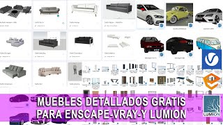 CONSEGUIR MUEBLES DE CALIDAD REALISTA PARA ENSCAPE Y LUMION [upl. by Ynad]