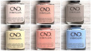 CND VINYLUX SPRING 2021  COLORS OF YOU COLLECTION LIVE SWATCH ON REAL NAILS [upl. by Samalla722]