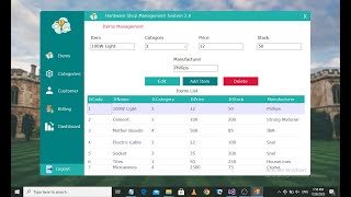 Hardware Shop Management System Using CNet and SQL Server [upl. by Yancey590]