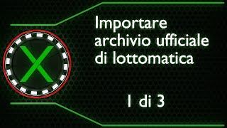 Excel Importare archivio di lottomatica 1 [upl. by Holton]