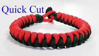 How To Make The Classic Two Color Snake Knot Paracord Bracelet Quick Cut [upl. by Aldwon]