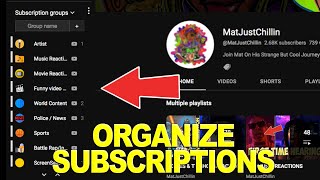 Organize Your YouTube Subscriptions into Categories 2023 [upl. by Zetram]