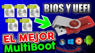 Crear un Multiboot BIOS y UEFI  TODO en 1 Solo USB  Windows Linux Android y mas 2024 [upl. by Rothschild]