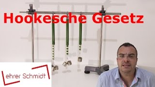 Hookesche Gesetz mit Versuch  Mechanik  Physik  Lehrerschmidt [upl. by Enimassej]