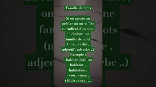 Questce quune famille de mots [upl. by Otreblada]