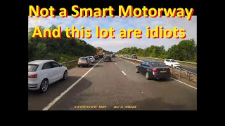 75 Careless Dangerous drivers Driving down the Hard Shoulder on the M65 Motorway [upl. by Ardnaik]