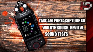 TASCAM NEW PORTACAPTURE X8 HANDHELD RECORDER First Look InDepth Walkthrough Review Sound Tests [upl. by Paresh]