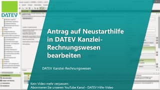 Antrag auf Neustarthilfe in DATEV KanzleiRechnungswesen bearbeiten [upl. by Ajiram]