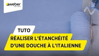 Comment réaliser l’étanchéité et la pose de carrelage dans une douche à l’italienne  l Weber [upl. by Va31]