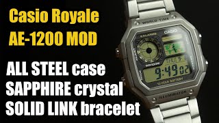 Casio Royale AE1200 Steel amp Sapphire THE BEST upgrade you can do [upl. by Adekahs]