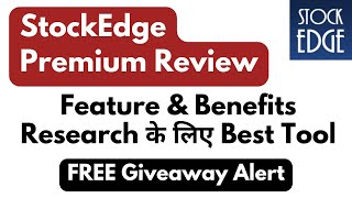 Stockedge Premium Review  How to Use Stockedge App  Stockedge FREE Subscription Giveaway [upl. by Isabea897]