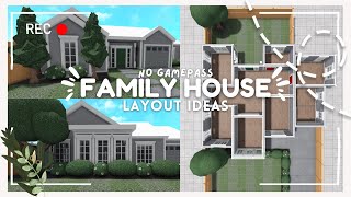 Affordable One Story Family House Layouts I No Gamepass I Bloxburg Ideas I iTapixca Builds [upl. by Schnell67]