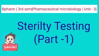 STERILITY TESTING PART  1 [upl. by Ereveneug]