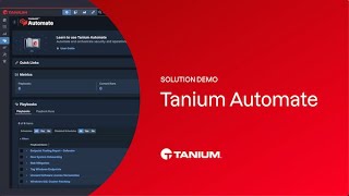 Demo Tanium Automate [upl. by Ahsiener]