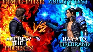 HAYATO VS ANDREW IN ABILITY TEST IN FREE FIRE 🥵freefire viralvideo foryou [upl. by Annasor952]