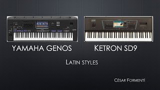 Ketron SD9 VS Yamaha Genos  Latin Styles  No Talking [upl. by Nerty]