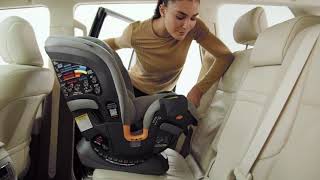 Chicco OneFit AllinOne Car Seat Installing with LATCH RearFacing [upl. by Mond383]