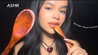 ASMR Eating Your Negative Energy w Wooden Spoon Intense Mouth sounds amp Visual Triggers [upl. by Larimer]