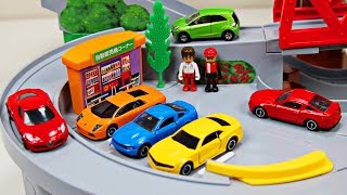 Best Toddler Learning Cars Trucks Colors for Kids 1 Teaching Colours Tomica Mountain Drive [upl. by Je]