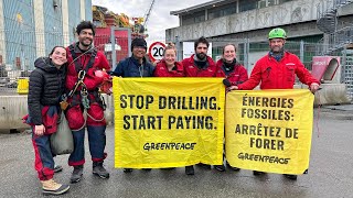 Six Greenpeace Activists Occupy a Shell Oil Platform [upl. by Nywles]