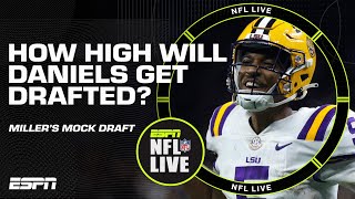 2024 NFL Mock Draft Matt Miller talks Jayden Daniels to Giants at No 4 👀  NFL Live [upl. by Tierza]