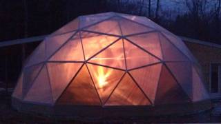 Geodesic Dome Greenhouse  Part 9  Polycarbonate [upl. by Asseneg]