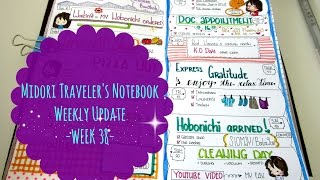 Midori Travelers Notebook Diary Weekly UpdateWEEK 38 [upl. by Aitekram]