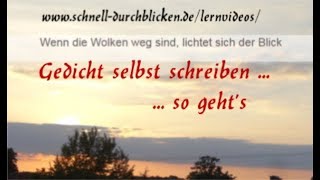 Wie schreibt man ein Gedicht zB eine Ballade [upl. by Ocsirf417]