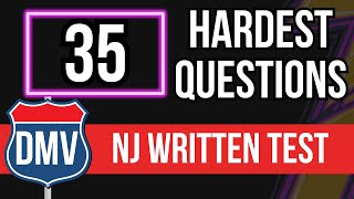 NJ DMV Written Test 2024 35 Hardest Questions [upl. by Helbona]